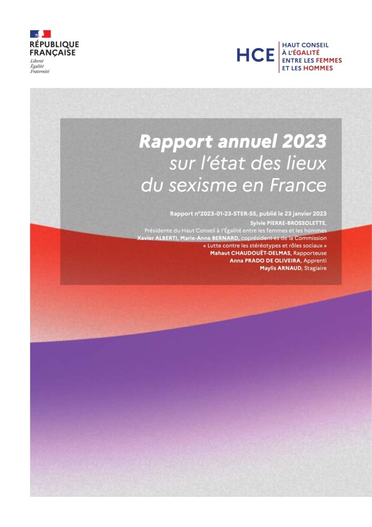 Rapport 2023 sur l’état du sexisme en France