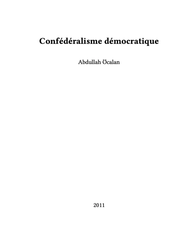 Confédéralisme démocratique